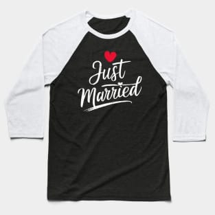 Just Married Baseball T-Shirt